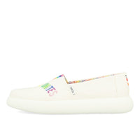 Toms Womens Alpargata Mallow Damen White Canvas Love Unites Embroidery