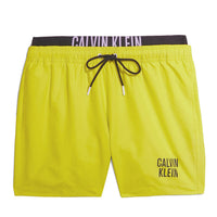 Calvin Klein Swimshort Medium Double WB Herren Badehose Lemonade Yellow