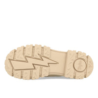 Buffalo Aspha Bike Bootie Flat Damen Vegan Box Nappa Beige