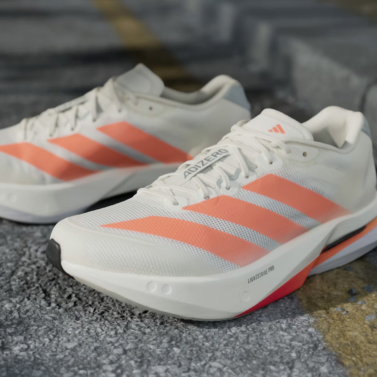 adidas Adizero Boston 13 M Herren Off White Orange Grey